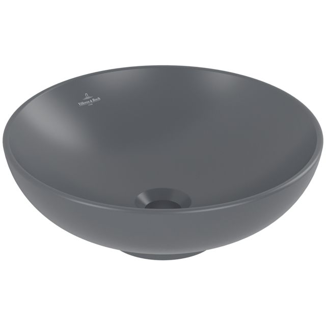 VILLEROY & BOCH - Aufsatzwaschbecken Loop&Friends 420x 420mm Rund o. ÜL. Graphite CeramicPlus