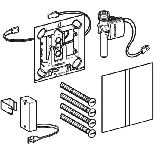 Geberit Vertriebs - Typ 40 UR-Strg. m. elektron. Sp-Ausl. Batt.-Betr., Square, rotgold gebü./Etc