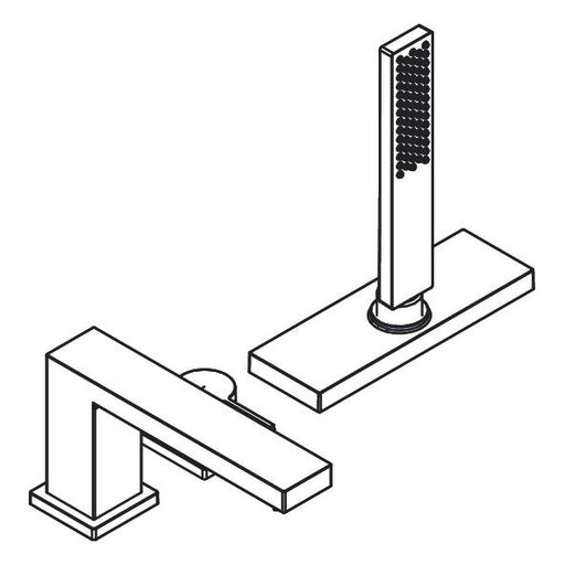 Hansgrohe - 3-Loch Wannenrandmischer Tecturis E mit sBox MSW