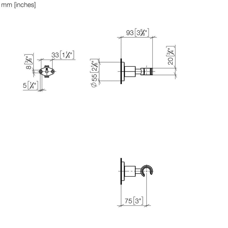Dornbracht - Brausehalter TARA 2805089208 platin