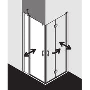 Kermi Duschdesign - Eckeinstieg LIGA EPL 10020 BV 975-1000/2000 SIMG ESG klar