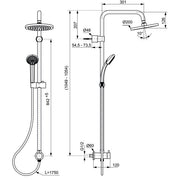 Ideal Standard - Duschsystem für UP-Armatur IDEALRAIN A5689 chrom