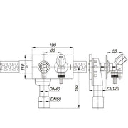 DALLMER UP-Waschgeräte-Siphon 406 DN40/50 # 130600