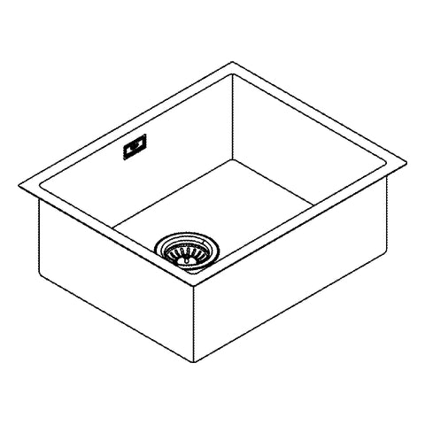 Grohe - Edelstahlspüle K700 31726 mit 1 Becken 550x450 mm