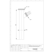 Adolf Schmidt - Tauchrohr m.Schlauchverschraubung 11/4x200mm aus Kunststoff verchromt