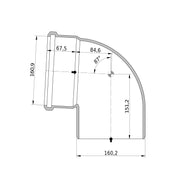 Wavin - Bogen AS+ DN 150 87 Grad