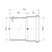 Wavin - Rohr AS+ DN 125 0,25 m S/PL