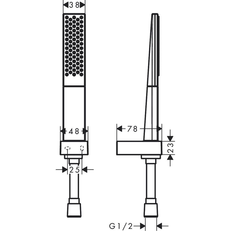 Hansgrohe - Brausenset RAINFINITY 100 1jet Porter mattweiß mit 1250mm Brauseschlauch