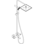 Hansgrohe - Showerpipe 240 1jet Vernis Shape mattschwarz mit Wannenthermostat