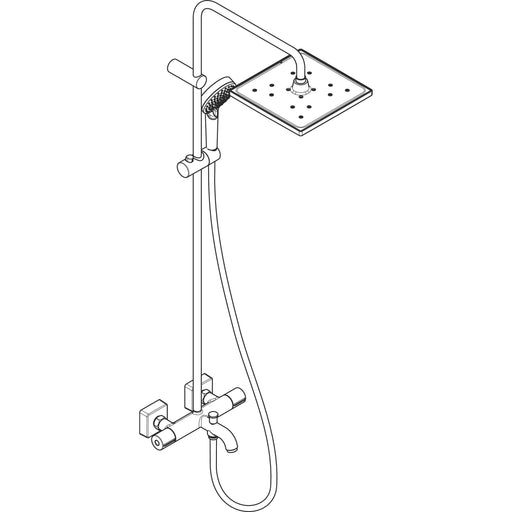 Hansgrohe - Showerpipe 240 1jet Vernis Shape mattschwarz mit Wannenthermostat