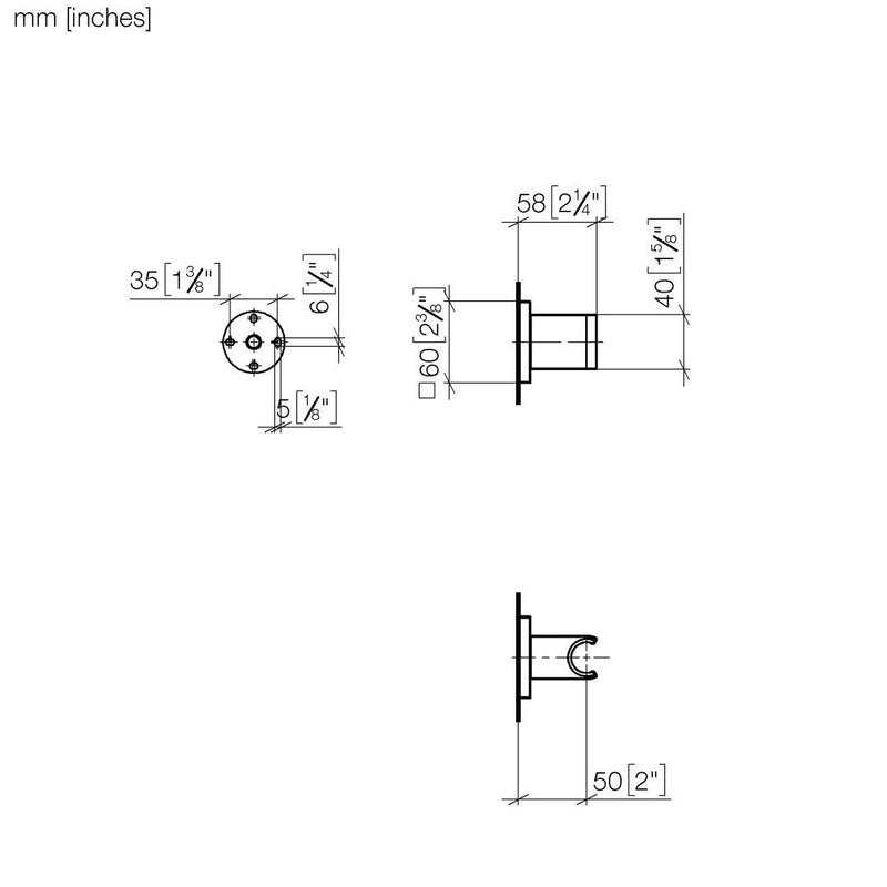 Dornbracht - Brausehalter SYMETRICS 28050980 messing gebürstet