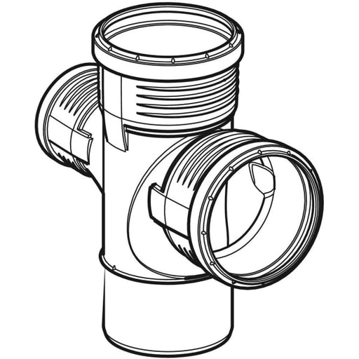 Geberit Vertriebs - Silent-PP Doppelabzweig 90/90 87,5Gr 390466141