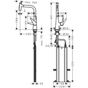 Hansgrohe - Spültischmischer 300 Talis Select M51 Ausziehbrause 2jet sBox chrom