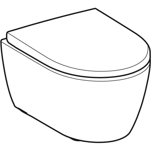 Geberit Vertriebs - iCon Set Wand-WC mit WC-Sitz, Rimfree Tiefspül-WC, verk. Ausl. 49cm, weiß matt