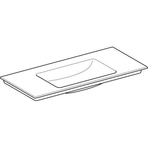 Geberit Vertriebs - ONE Möbelwaschtisch 105x48 cm Abg.verti., o.Hl., o.Ül., weiß, KeraTect