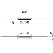 Dallmer - Duschrinne CERAFLOOR Select Edelstahl matt, 1000mm