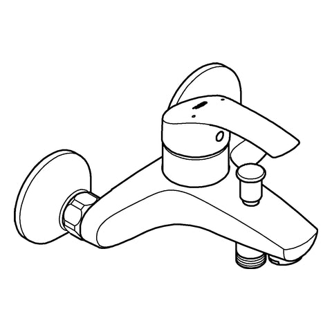 Grohe - EH-Wannenbatt. EUROSMART Standard 33300 Wandmontage eigensicher chrom