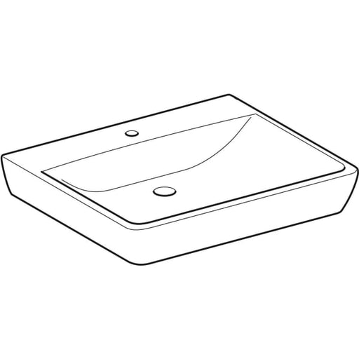 Geberit Vertriebs - RENOVA Nr.1 ComfortBasic WT 650x550mm m. Hl., o. Ül., unterfahrbar, weiß, Tect