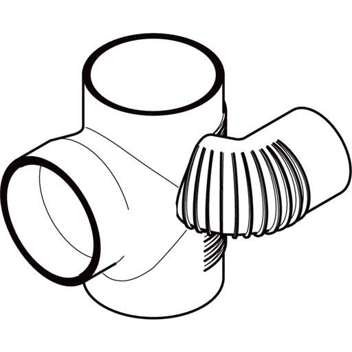 Geberit Vertriebs - Silent-db20 Schachtbogenabzweig 88,5Gr links d110/90/56