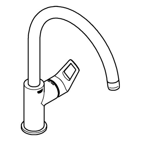 Grohe - EH-SPT-Batterie BAULOOP 31368 hoher Auslauf GROHE ZERO chrom