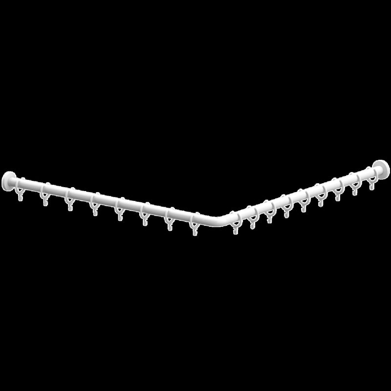 Normbau - Nylon 300 Duschvorhangstange 0300812 a=1000x1000 L-Form Weiß