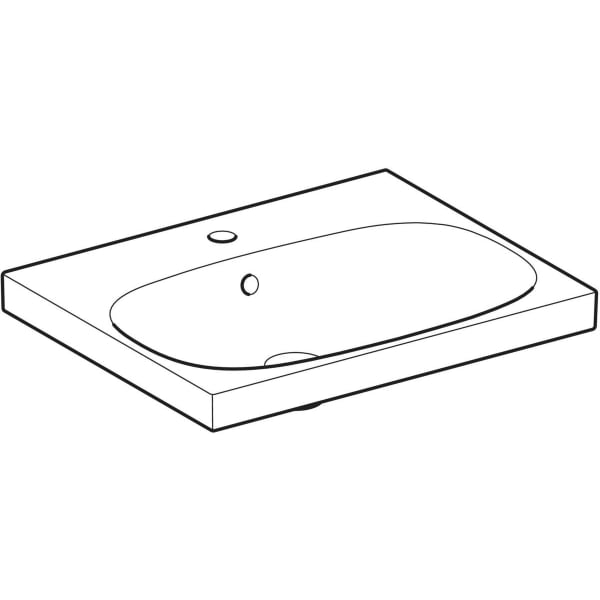 Geberit Vertriebs - Acanto Waschtisch, 60x48cm m. Hl., m. Ül., weiß