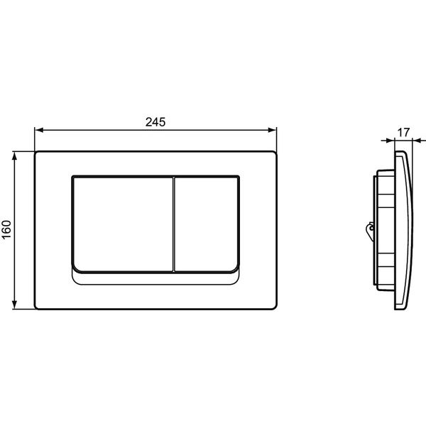 Ideal Standard - Betätigungsplatte M1 SOLEA, mechanische Auslösung, Weiß