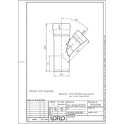 Lorowerk - Reduzier-Abzweige 00250. DN 70/ 50 45 Grad