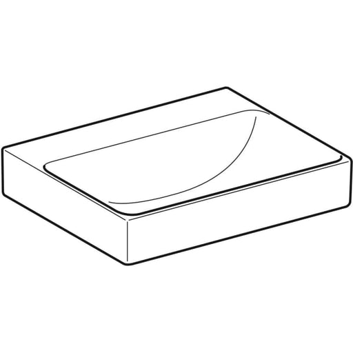 Geberit Vertriebs - ONE Waschtisch 50x40 cm, Abg. verti. o. Hl., o. Ül., weiß, KeraTect