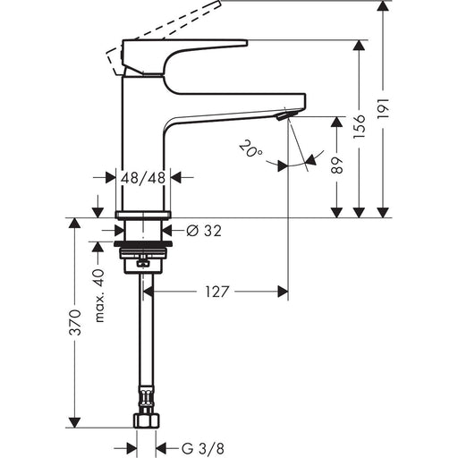 Hansgrohe - Standventil 100 METROPOL chrom