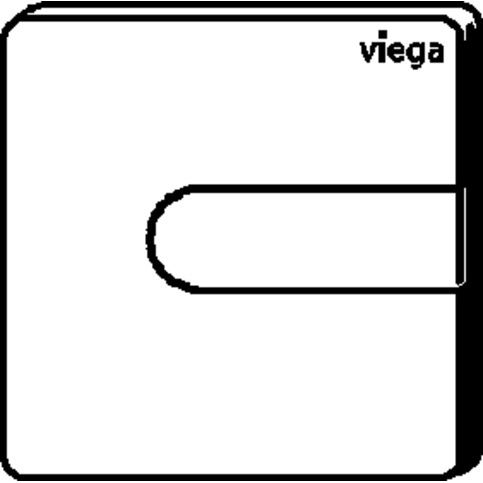 Viega - Urinal Betätigungsplatte VfS 23 8613.2 aus Kunststoff edelmatt