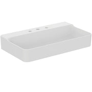 Ideal Standard - Waschtisch CONCA, 3 Hl., o.Ül., 800x450x145mm, Weiß mit IdealPlus