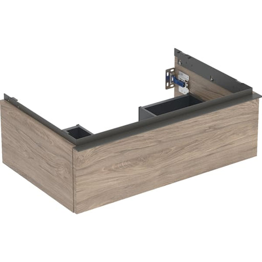 Geberit Vertriebs - iCon Unterschrank für WT, 1 Schubl. 74x24,7x47,6cm, Nussbaum hicko./Gr. Lava