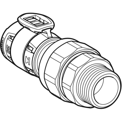 Geberit Vertriebs - FlowFit Übergangsverschraubung mit AG SiBr d16-R1/2