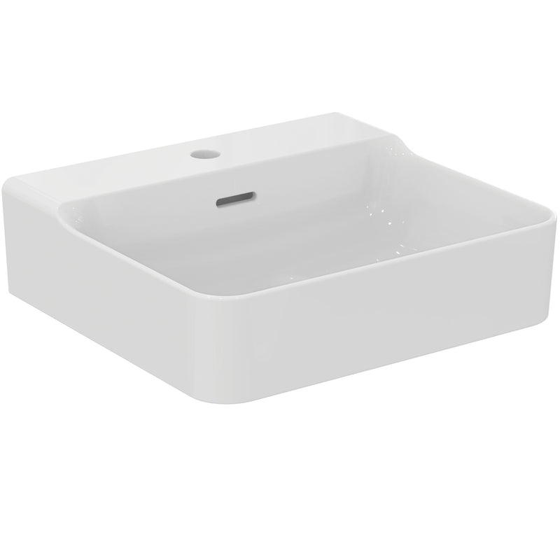 Ideal Standard - Waschtisch CONCA, 1 Hl., m.Ül., 500x450x165mm, Weiß mit IdealPlus