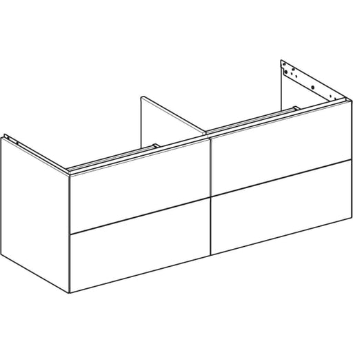 Geberit Vertriebs - ONE Unterschrank für WT/-Platte 4 Schubl., 133,2x50,4x47cm, weiß matt