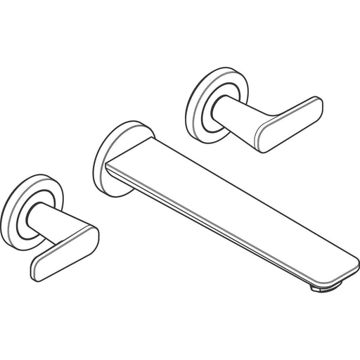 Hansgrohe - 3-Loch Fertigset Wannemisch.Wand UP Axor Citterio C Cubic cut MSW