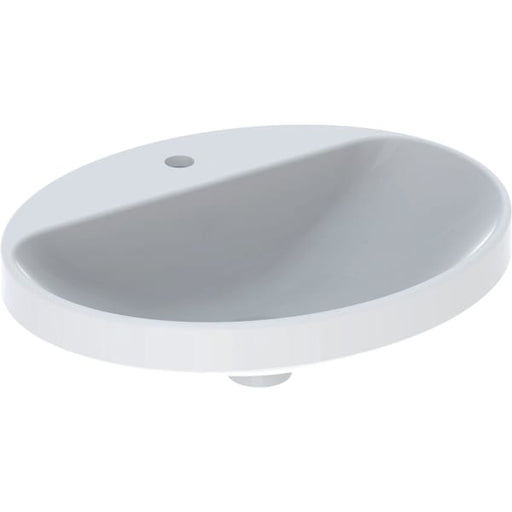 Geberit Vertriebs - Einbau-WT VARIFORM, oval, 550x450mm mit Hahnloch, ohne Überlauf, weiß