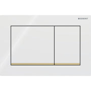 Geberit Vertriebs - Omega20 (ex Omega30) BetPl., 2-M-Sp. Square, weiß /vergoldet