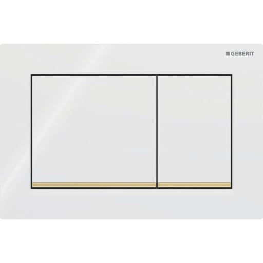 Geberit Vertriebs - Omega20 (ex Omega30) BetPl., 2-M-Sp. Square, weiß /vergoldet