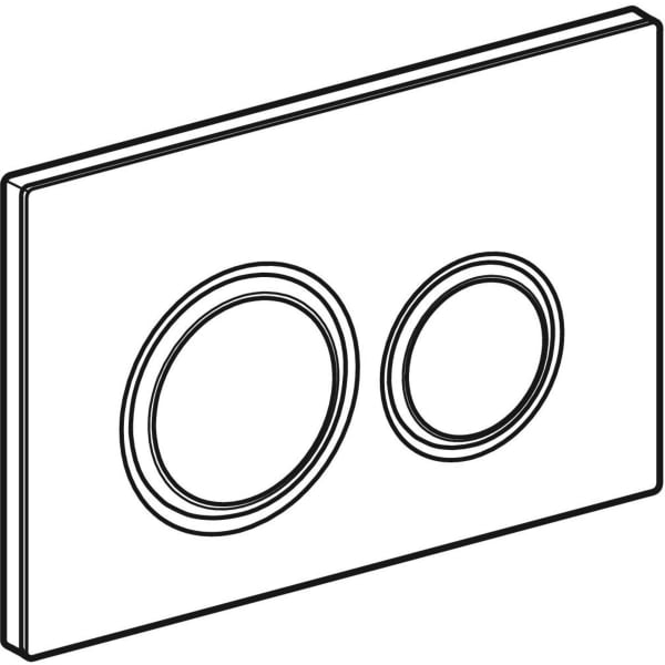 Geberit Vertriebs - Sigma50 (ex Sigma21) BetPl., 2-M-Sp. Round, Metallfarbe verchr., Nussbaum