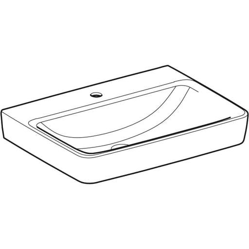 Geberit Vertriebs - RENOVA Plan Waschtisch, 65x48cm m. Hl., o. Ül., weiß, KeraTect, NEU