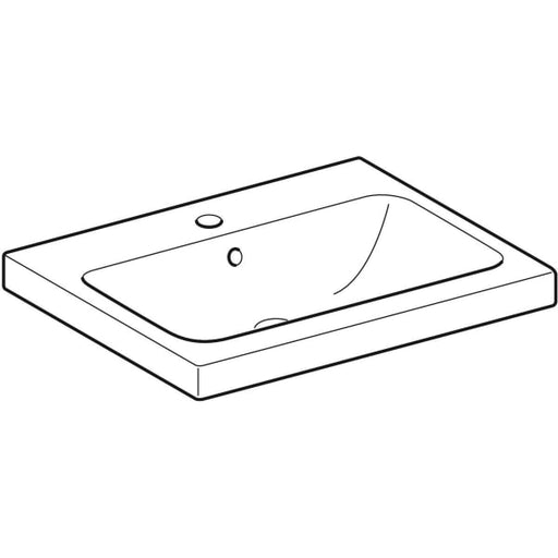 Geberit Vertriebs - iCon Light Waschtisch 60x48cm mit Hahnloch, mit Überlauf, weiß