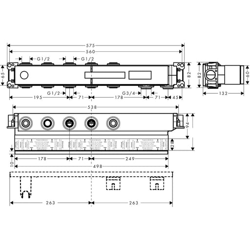 Hansgrohe - Grundset Select 3 Verbraucher