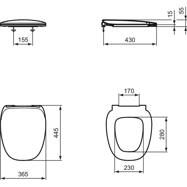 Ideal Standard - WC-Sitz Softclosing DEA weiß seidenmatt