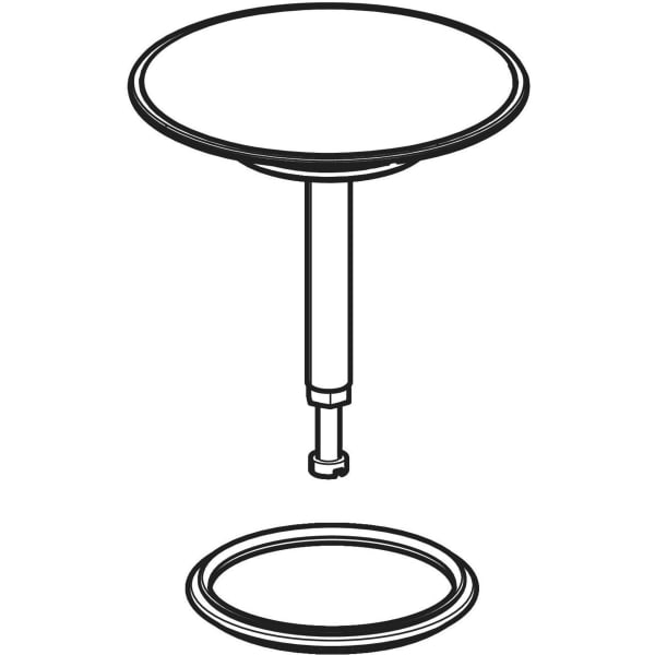 Geberit Vertriebs - Ventilstopfen d72/35x5,5 für BW Ablauf, mattschwarz