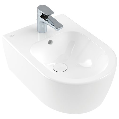 VILLEROY & BOCH - Bidet AVENTO 5405 370x530mm mit Überlauf wandhängend Weiß Alpin