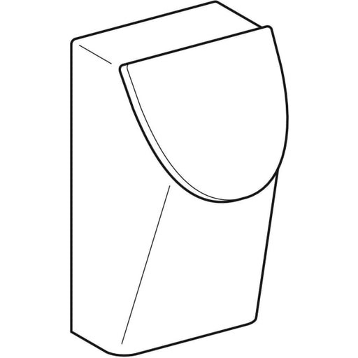 Geberit Vertriebs - Urinal RENOVA NR.1 PLAN 235120 mit Deckel Scharniere: Metall weiß