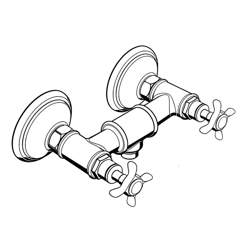 Hansgrohe - 2-Griff Brausearmatur Axor MONTREX 16560820 AP brushed nickel