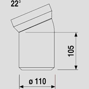 Sanitärtechnik Eisenberg - WC-Anschlussbogen 22Gr DN100 weiß